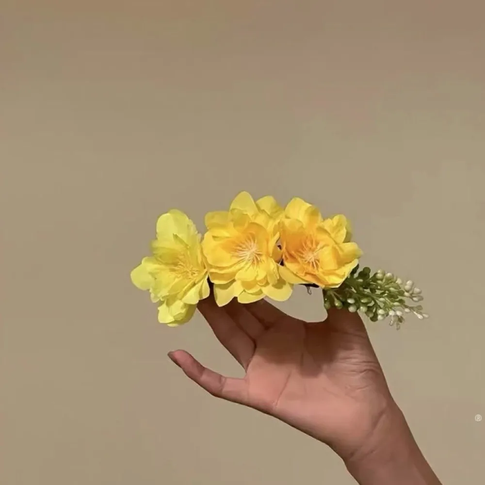 

Cherry Blossom Chinese Style Hair Comb Craftsmanship Day-long Wear Simulation Flower Hair Clip Head Flower Accessory