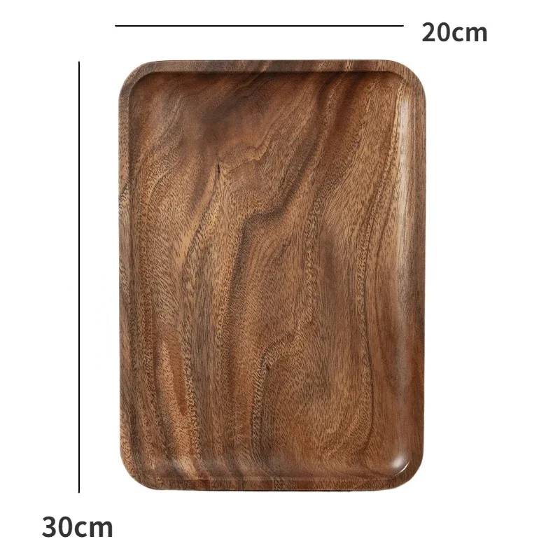 Japanese Acacia Wooden Tray Solid Wood Tea Tray Service Tray Coffee Afternoon Tea Dessert Tray Home Kitchen Decoration Tray