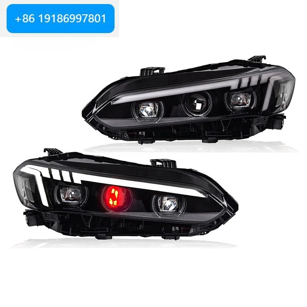 Factory Wholesale Price Devil Eye Style Headlight for 2022-2024 11th Gen LED Projector Sequential Headlights