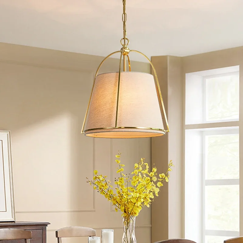 2025 American Luxury Chandelier Postmodern Fabric LED Pendant Lamp For Cloakroom Bedroom Dining Room Study Corridor Lighting Fix