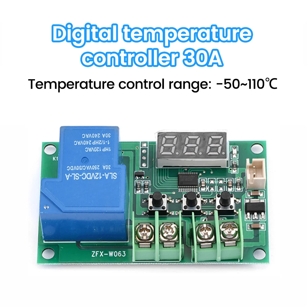 

W1209 LED Digital Temperature Controller Module -50-110 ℃ Mini Thermostat 30A NTC Sensor Incubation Thermostat 12V Incubator