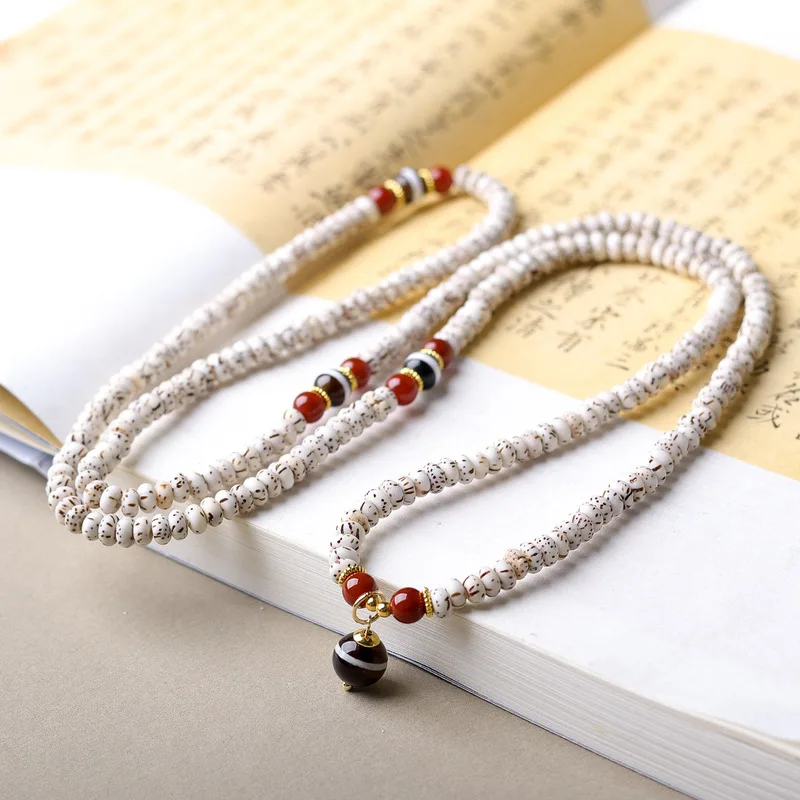 Star Moon Bodhi Multi-loop , Original Artistic Craft with First-line Dzi Beads, New Chinese Style Bracelet