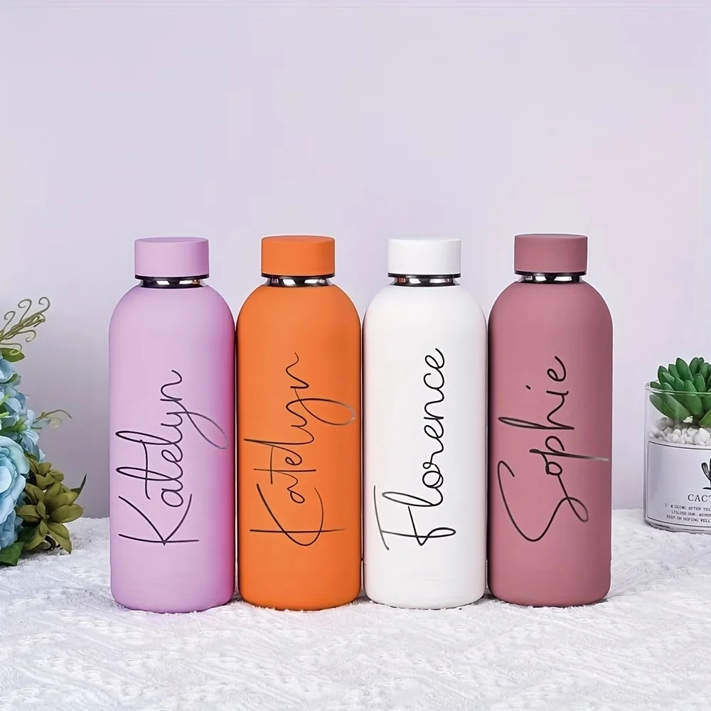 Customized Stainless Steel Water Bottles with Name Engraving, Perfect for Home and Kitchen Storage, and the Best Gift for Family view 5