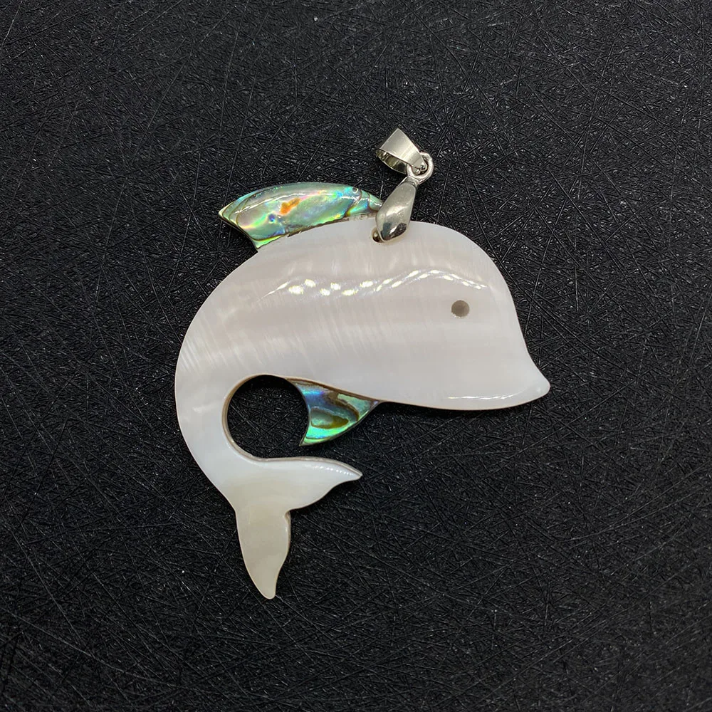 Exquisite Natural Shell Dolphin Seahorse Pendant 29-48mm Ocean Charm Fashion Jewelry Making DIY Necklace Earrings Accessories