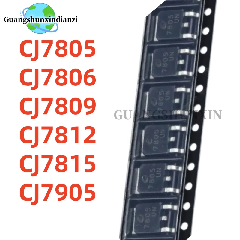 10pcs- 7805 7806 7809 7812 7815 7905 7908 7815 CJ7805 CJ7806 CJ7809 CJ7812 CJ7815 CJ7905 LM7805 LM7812 TO-252 Voltage Regulator