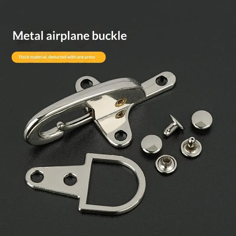 1Pair Metal Buckles Handbag Strap Hook Screw Decorative Lobster Clasp Connector Button Jacket Belt Buckle Accessory