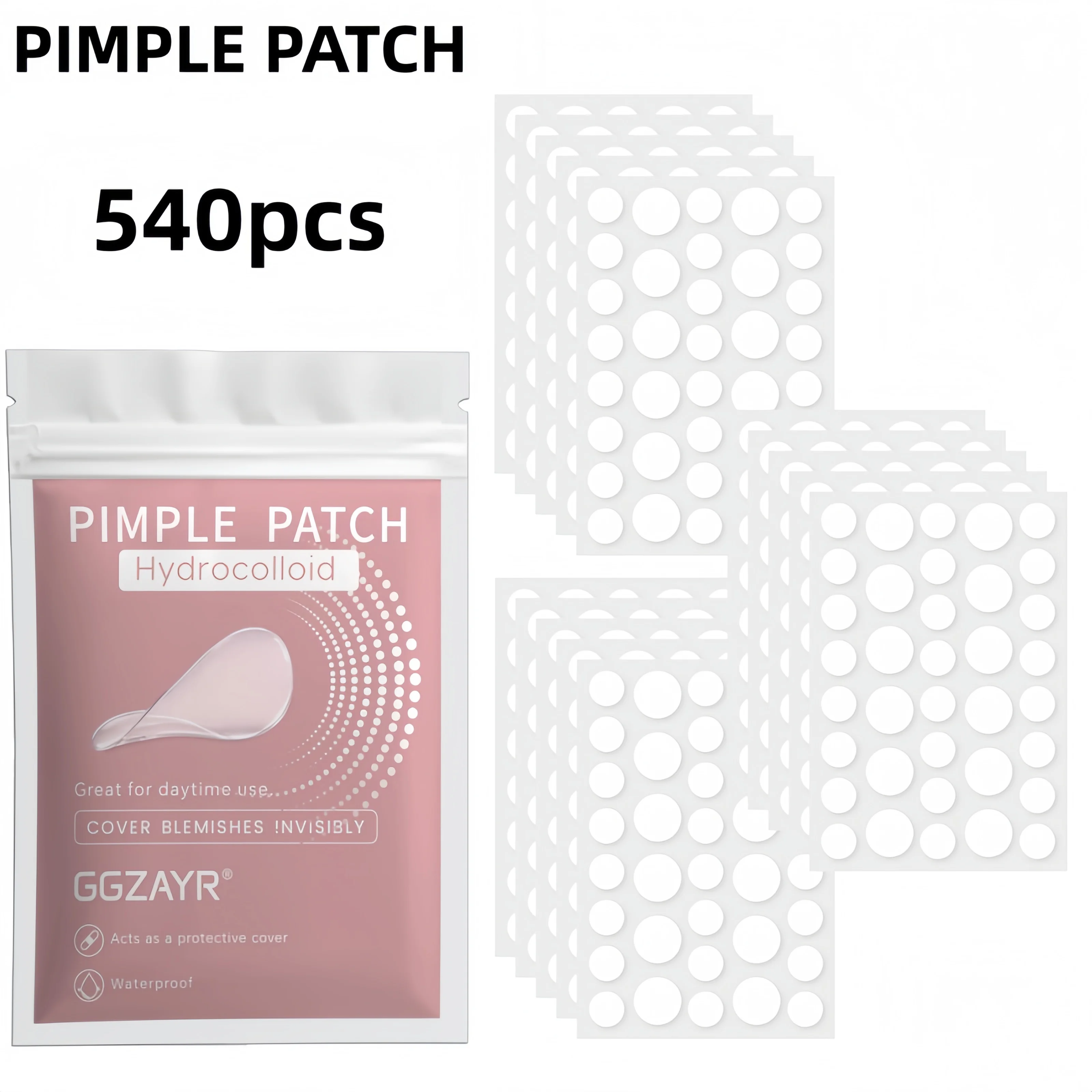Cool Dot Acne Patch Combo 360/540pcs, Lightweight Invisible Blemish Cover for All Skin Types - view 3