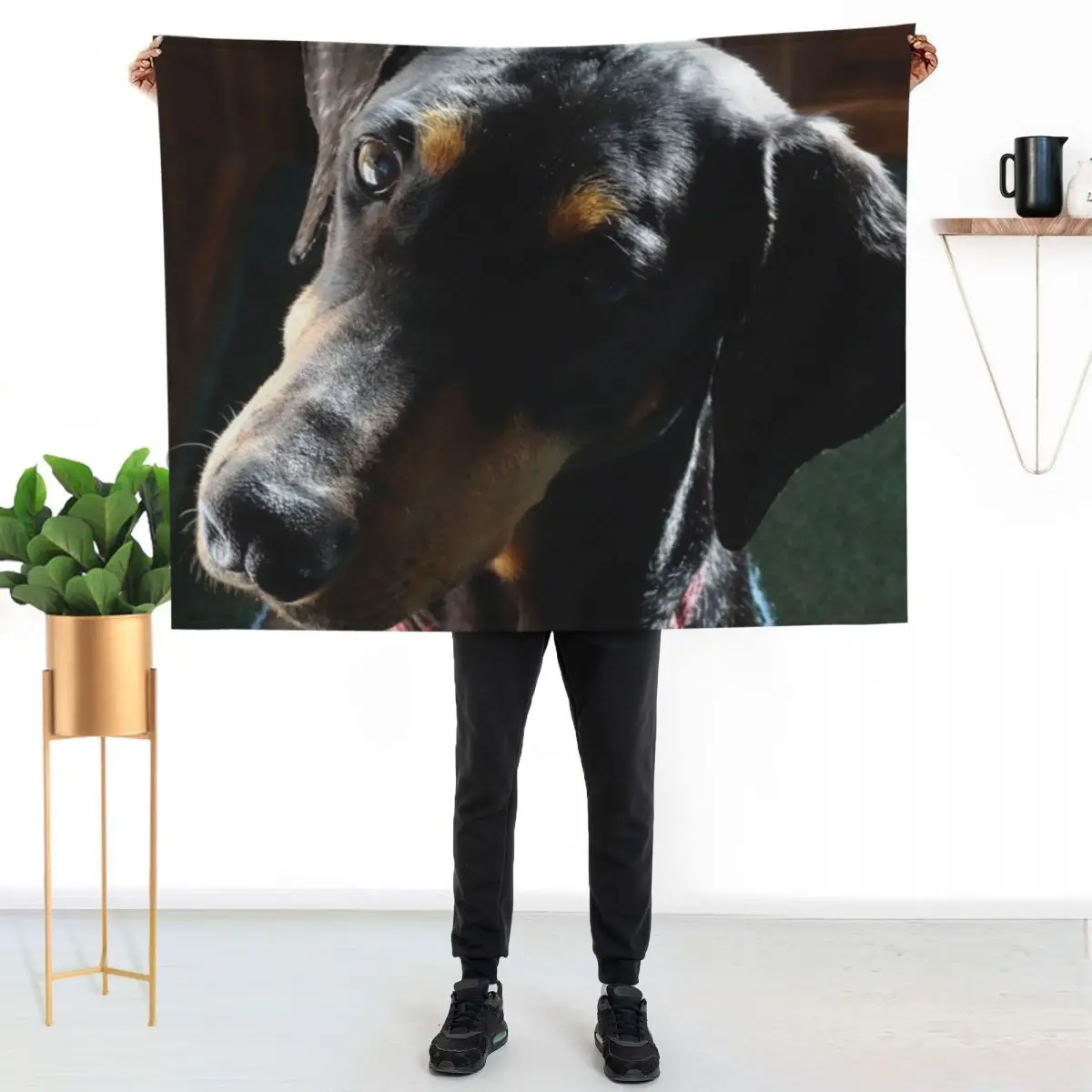 Doberman Tilt Throw Blanket christmas gifts Luxury Luxury Throw Moving Retros Kid'S Blankets