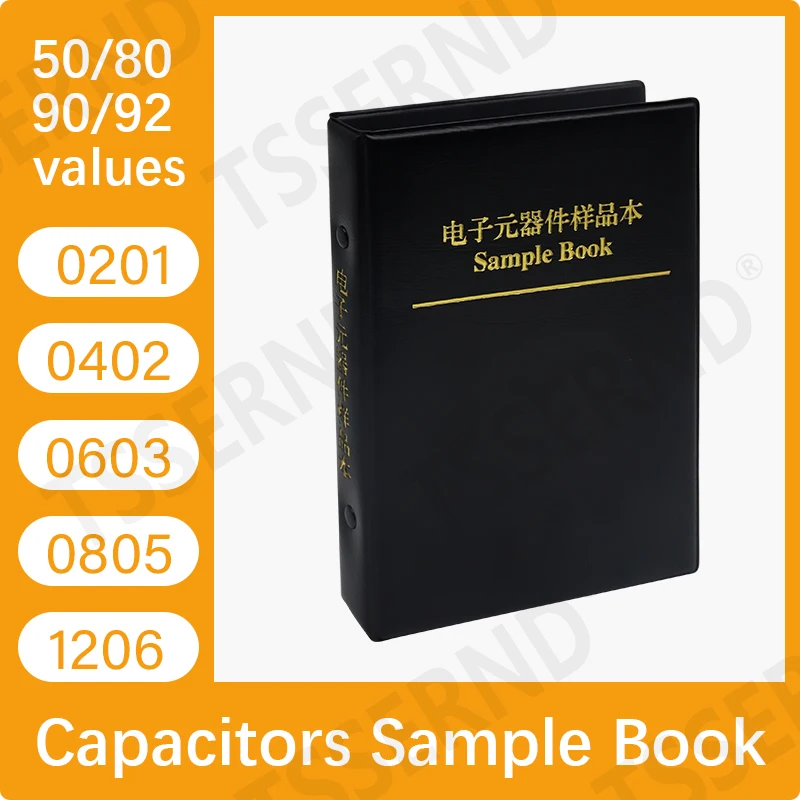 

1206 0805 0603 0402 0201 SMD Capacitor Sample Book Chip Capacitance Assortment Set DIY Pack 50/80/90/92values 25pcs/50pcs