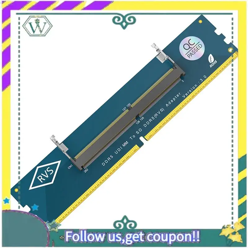 

NEW Laptop DDR5 RAM To SO DDR5 U-DIMM Desktop Adapter Card, Memory Tester SO DDR5 To DDR5 U-DIMM Converter