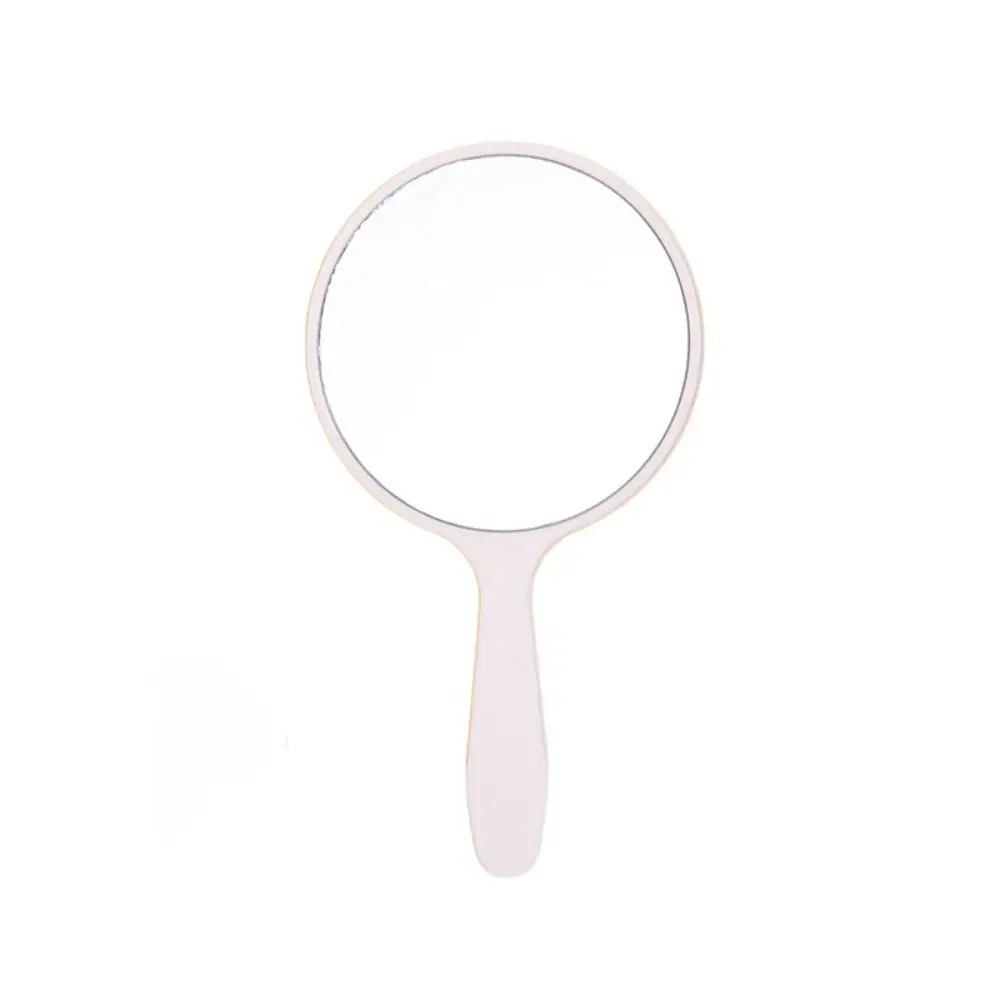 Cute DIY Makeup Mirror Small Handheld Round Handheld Mirror With Handle Anti-fall Portable Mirror Women