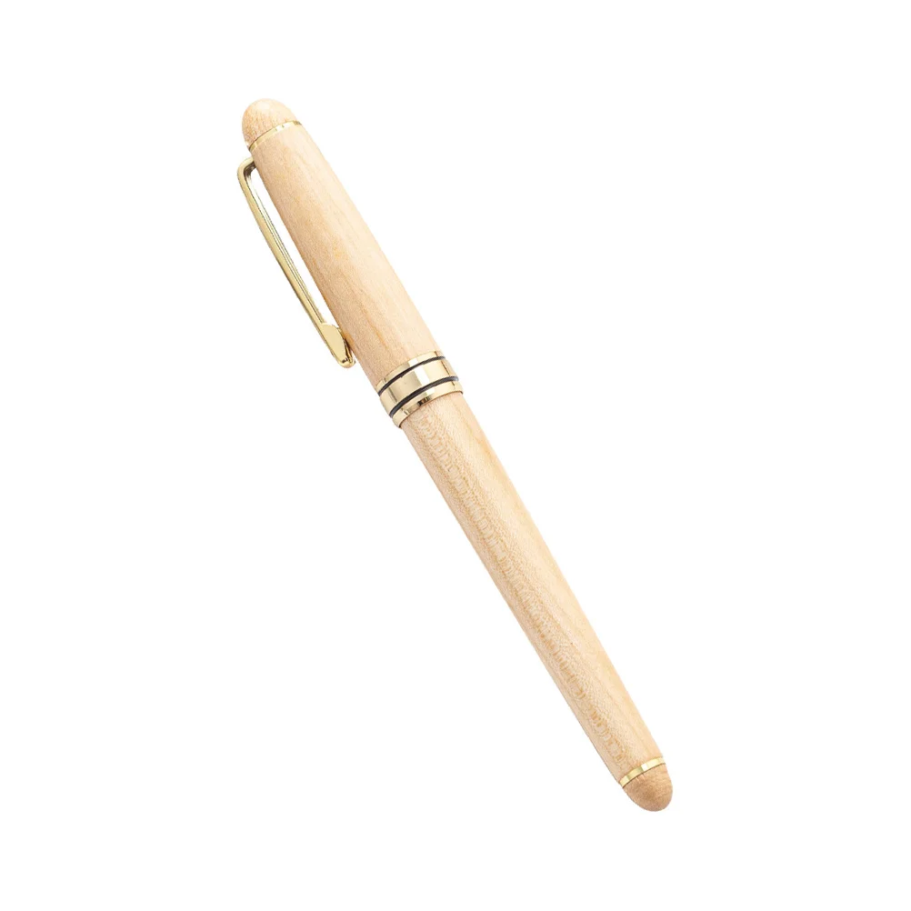 Sandalwood Metal Fountain Pen Convenient to Store Retro Calligraphy Camping Exquisite Balance Smooth Writing Business Gift