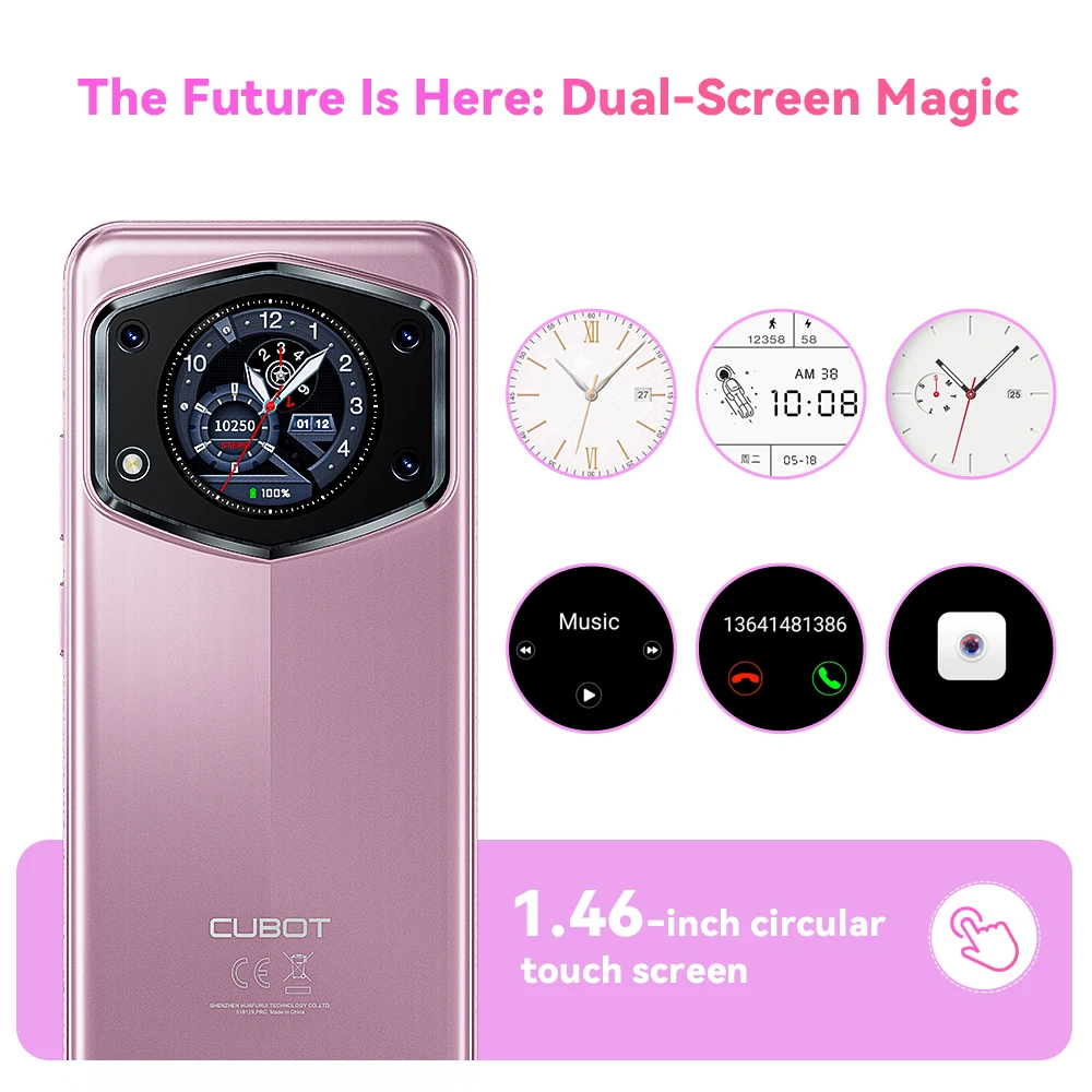 Cubot A30 4G-smartphone Android 14 16 GB (6 GB + 10 GB Verleng) RAM + 128 GB ROM 90 Hz 6,745-inch scherm 5100 mAh 48 MP Achteruitrijcamera Gezichts-ID