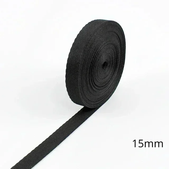 5M 10-100mm Schwarz Nylon Gurtband Rucksack Gurt Haustier Kragen Sicherheitsgurt Band Band DIY Tasche Kleidung Nähen Zubehör