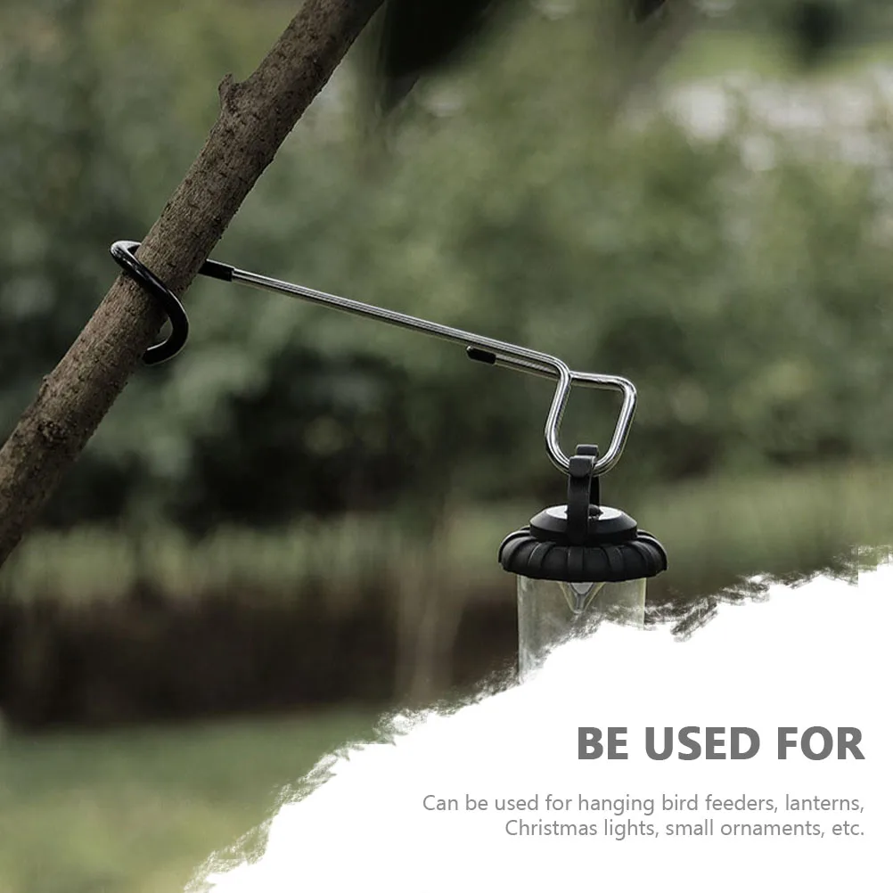 

2 Pcs Anti-skid Hook Lamp Hanger Convenient Outdoor Hooks Non-slip Portable Lantern Rubber