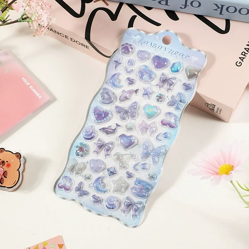 

Cute Cartoon 3D Puffy Fun Bubble Stickers Fun Kid's DIY Sticker for Phone Case CCD Stationery Girls' Scrapbooks Journals Decor