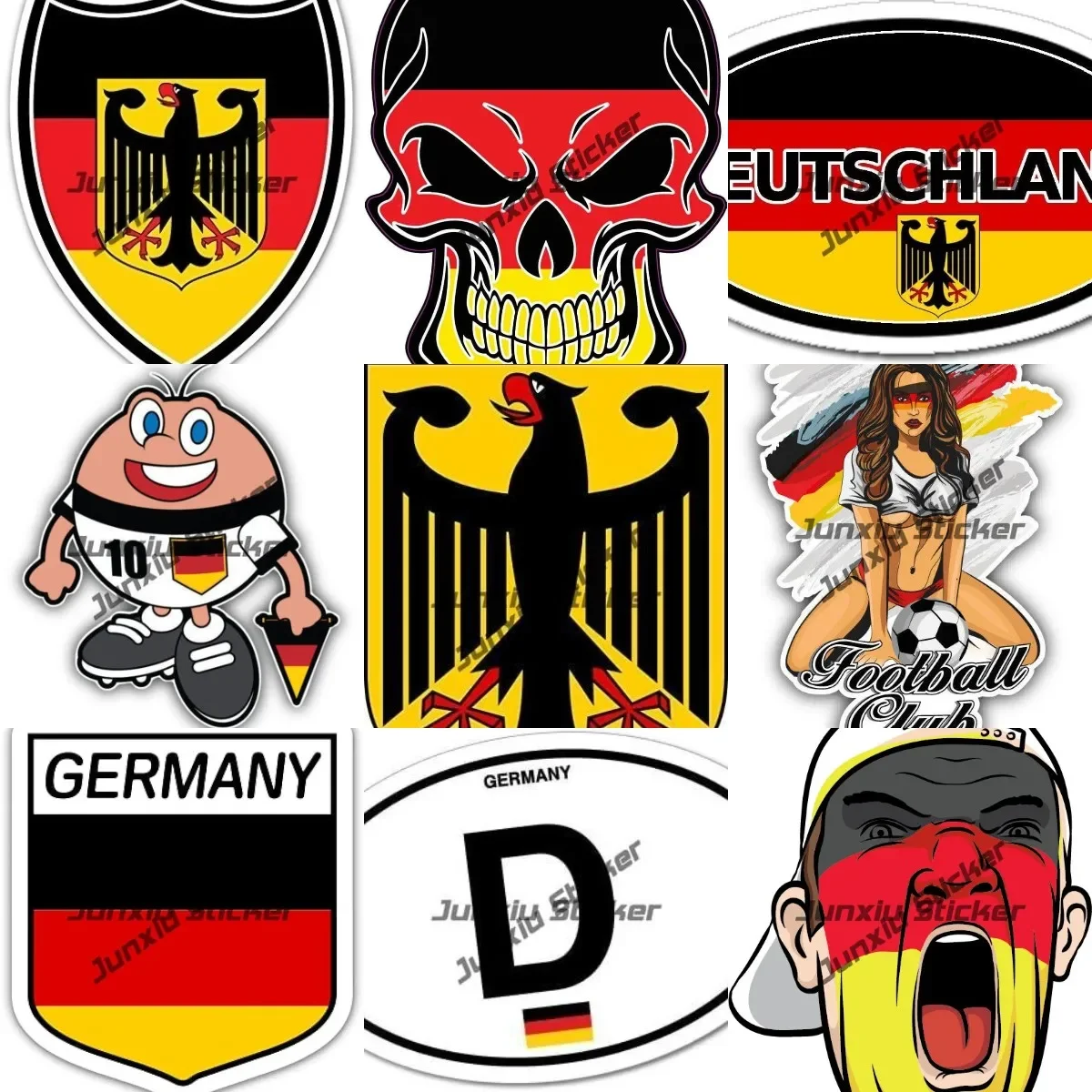 

Germany German Coat of Arms Decals Germany Country Code D Flag Sticker Hamburg Berlin Germany Stamp Seal City Shield Refit Decal