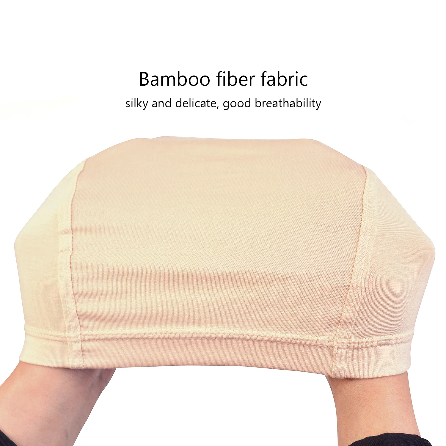 2Pcs Bamboo Fiber Wig Cap Dome Elastic Breathable Wig Liner Cap Soft Antibacterial Comfortable Under Wigs for Women Hair Nets