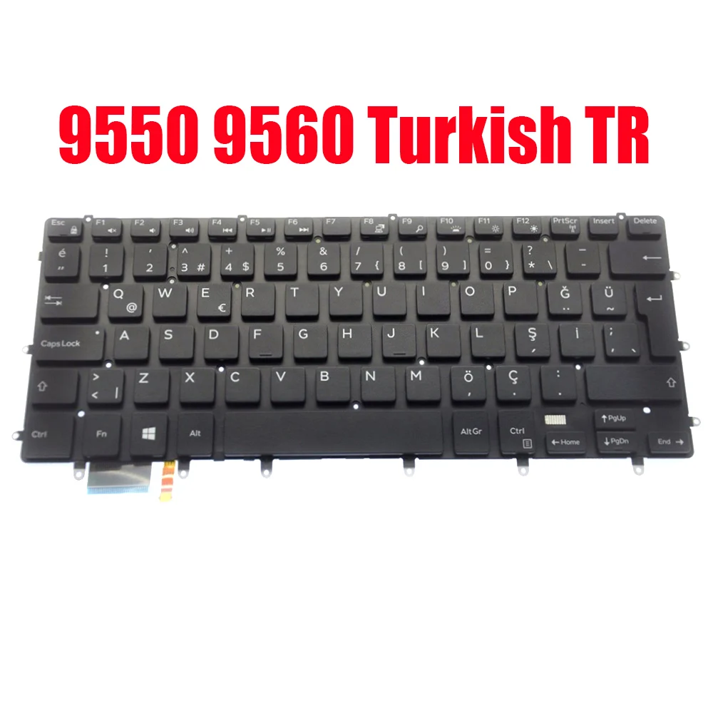 Imagem -03 - Teclado do Portátil para Dell Xps 15 7590 9550 9560 9570 Inspiron 7568 em 7558 Backlit Brasileiro Novo
