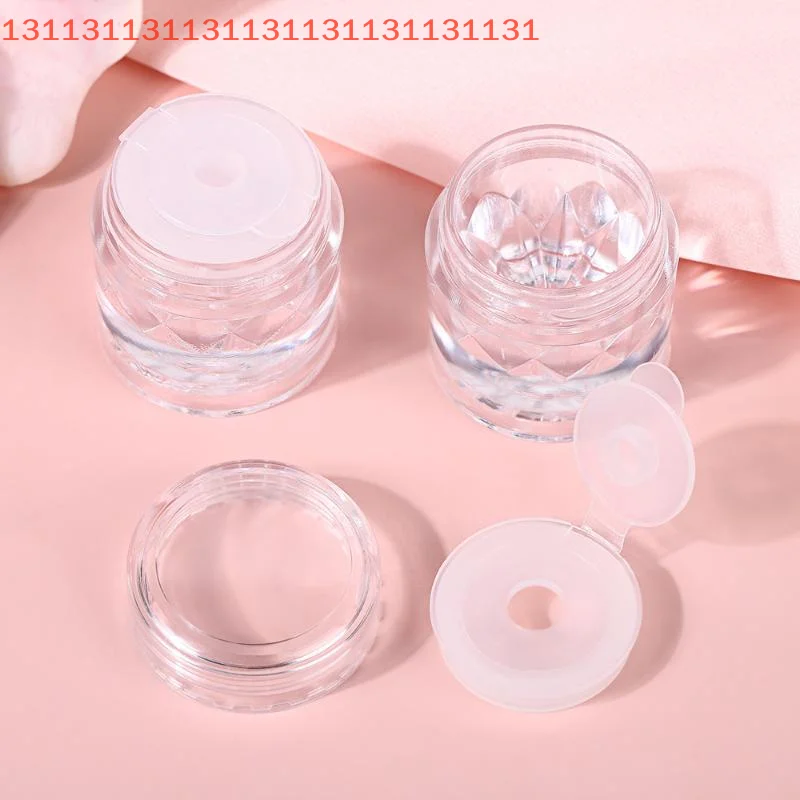 برطمانات نفاثة فارغة مع شبكة، حاوية بودرة سائبة، غطاء شفاف، زجاجات مستحضرات تجميل قابلة لإعادة الملء، 2/5 قطع #4