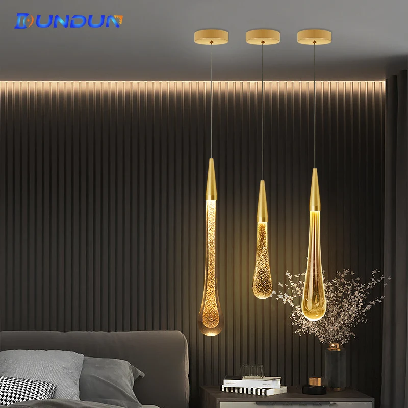 New LED chandelier bedroom restaurant bar chandelier staircase light crystal interior decoration chandelier