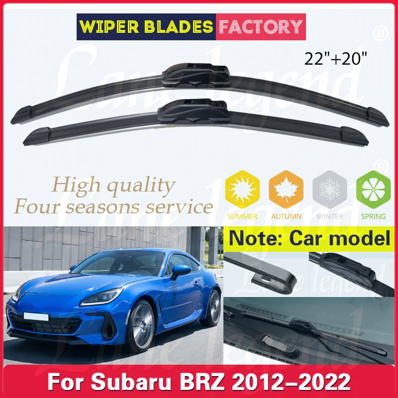 

Car Wiper Blades For Subaru BRZ 2012 - 2022 Soft Rubber Windshield Windscreen Front Window Blades 22"+20" Car Accessories