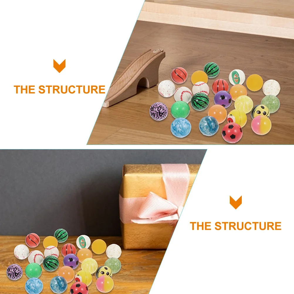 20 قطعة كرة ترتد مرنة مكافحة الإجهاد الاطفال اللعب المحمولة كذاب المطاط لعبة كرات المحمولة ترتد كرات #6