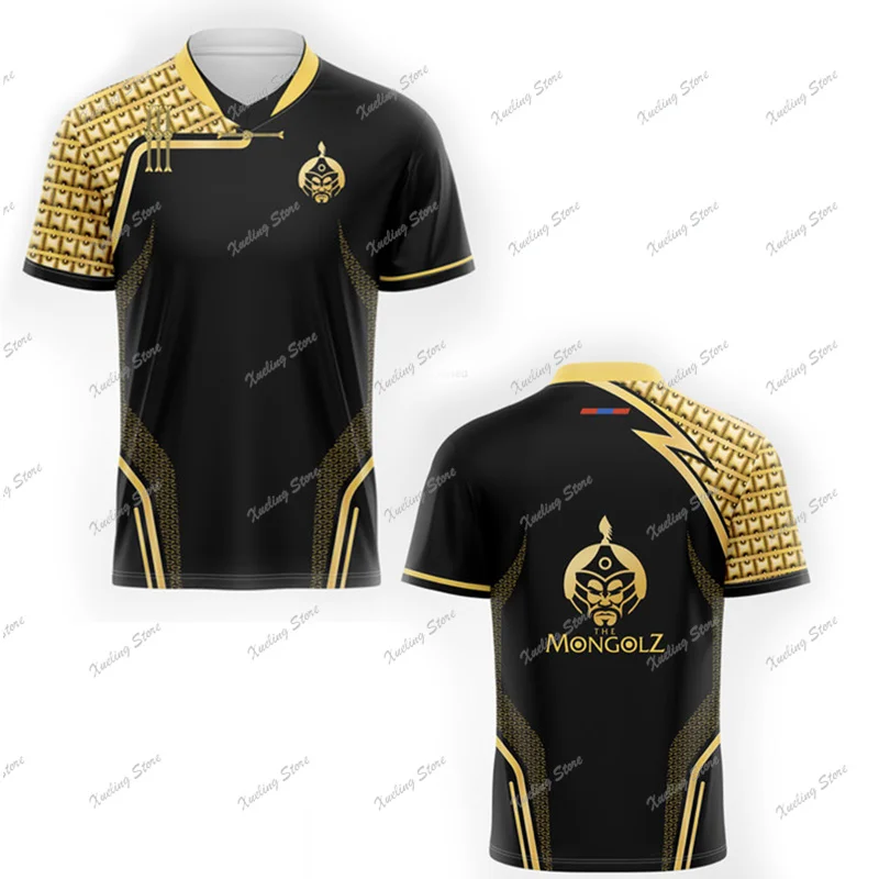 Uniforme del equipo Mongolz con estampado 3D, ropa deportiva transpirable de secado rápido, manga corta, CSGO, verano, 2024