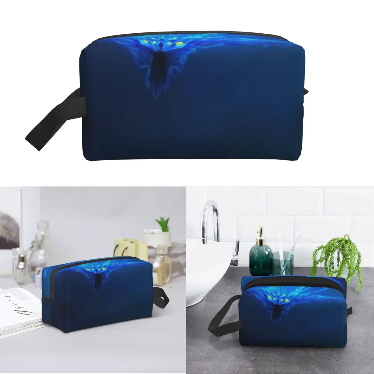 Subnautica- Ghost Leviathan Poster Makeup Bag Cosmetic Organizer Storage Dopp Kit Toiletry Cosmetic Bag for Women Beauty Travel