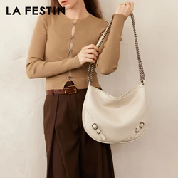 LA FESTIN oryginalna nowa 2024 duża pojemność Casual Tote Bag damska torba skórzana torba modna torba Crossbody na ramię