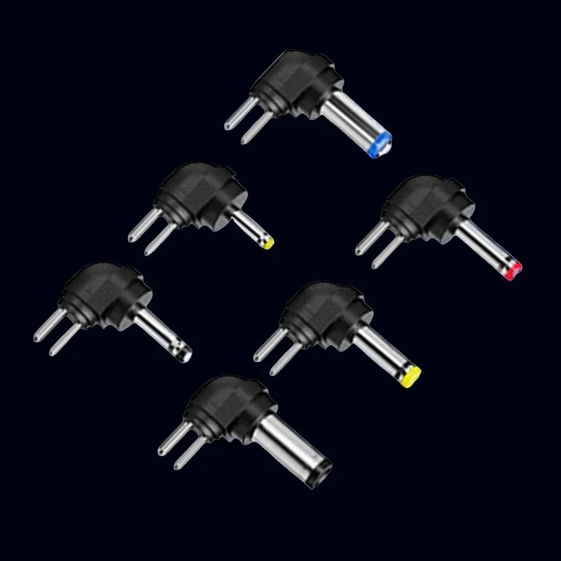 محول شحن 15W 3-12VOLT قابل للتعديل AC100-240V إلى شاحن DC5521 مع 6 طرف قابل للتبديل