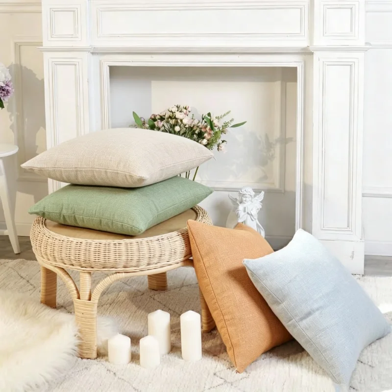 Custom Sofa Pillow Cotton Linen Sofa Cushion Home Cushions for Car Sofa Nordic Luxury Throw Pillows Home Living Room Decor