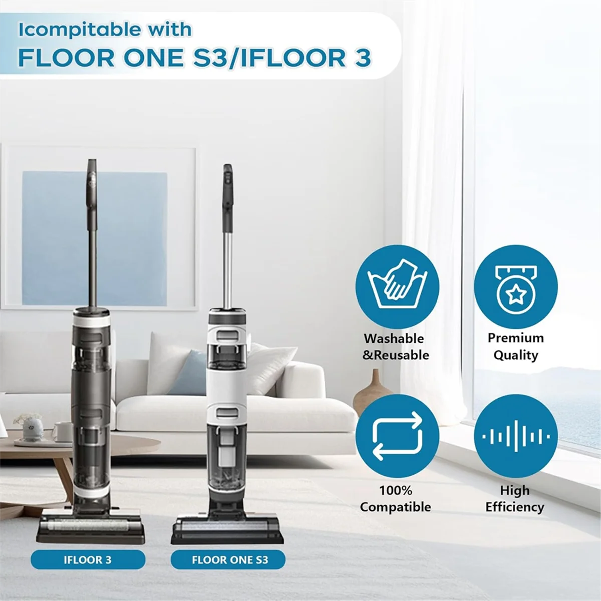 A58E-Сменная щетка-ролик и фильтр HEPA для Tineco IFloor 3 и IFloor One S3, детали беспроводного пылесоса для влажной и сухой уборки