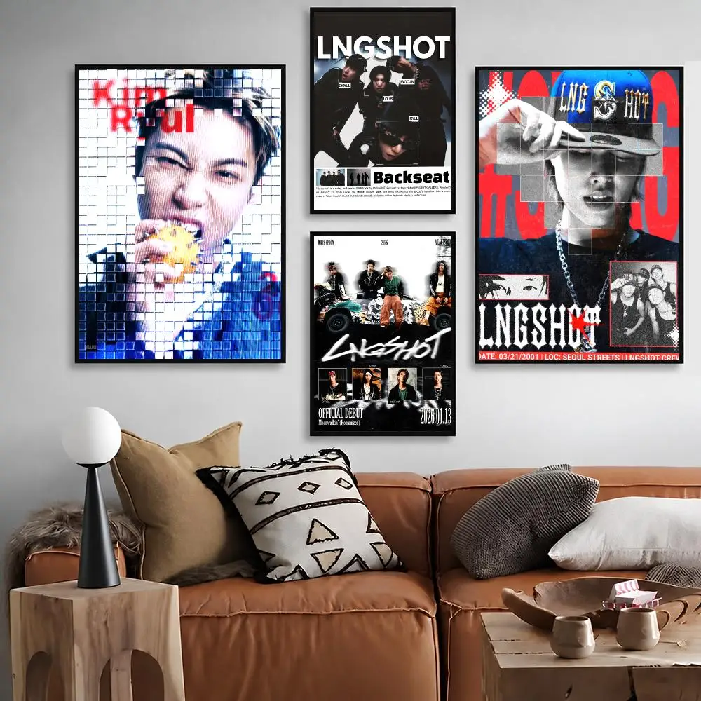 K-pop Group LNGSHOT   Music Artist Print Graphic Streaming Film Style Wall Artwork Bedroom Decor Poster