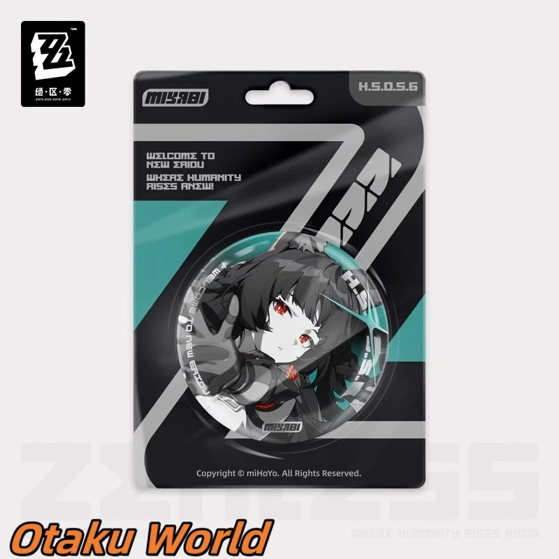 ในสต็อก Hoshimi Miyabi Asaba Harumasa Tsukishiro Yanagi Soukaku Reflective badge Original ZZZ Zenless Zone Zero Haween เทคนิคฟุต