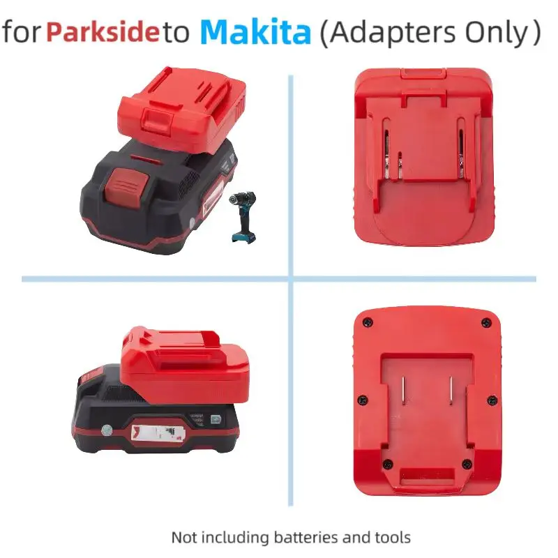 Batterieadapter für Makita Parkside Lithium-Konverter, Konverter zu bürstenlosen Makita Parkside-Werkzeugen (nur Adapter)