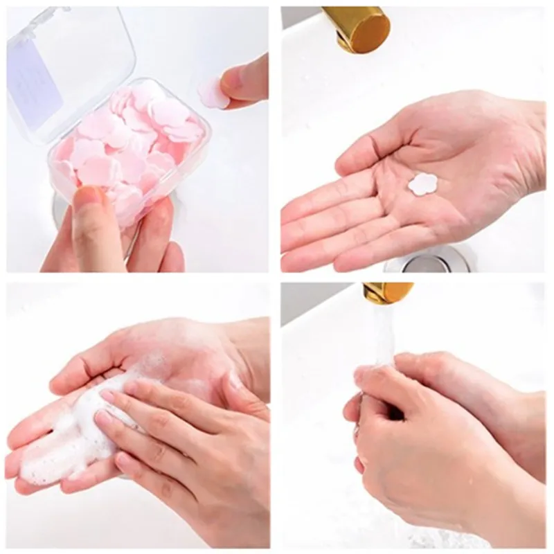 

Paper Cleaning Soaps Portable Hand Wash Soap Papers Scented Slice Washing Hand Bath Travel Scented Foaming Small Soap 100pcs/box