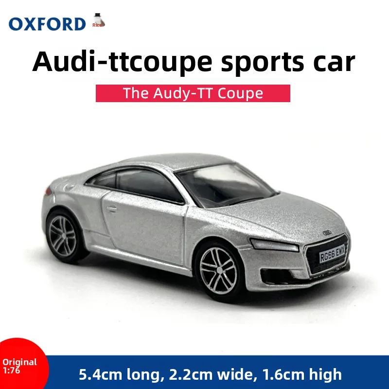 Diecast OXFORD Escala 1:76 Audi TTCoupe Glaciar Branco Carro Esportivo Liga Modelo de Carro Brinquedo Colecionável Presente Lembrança Display Ornamento