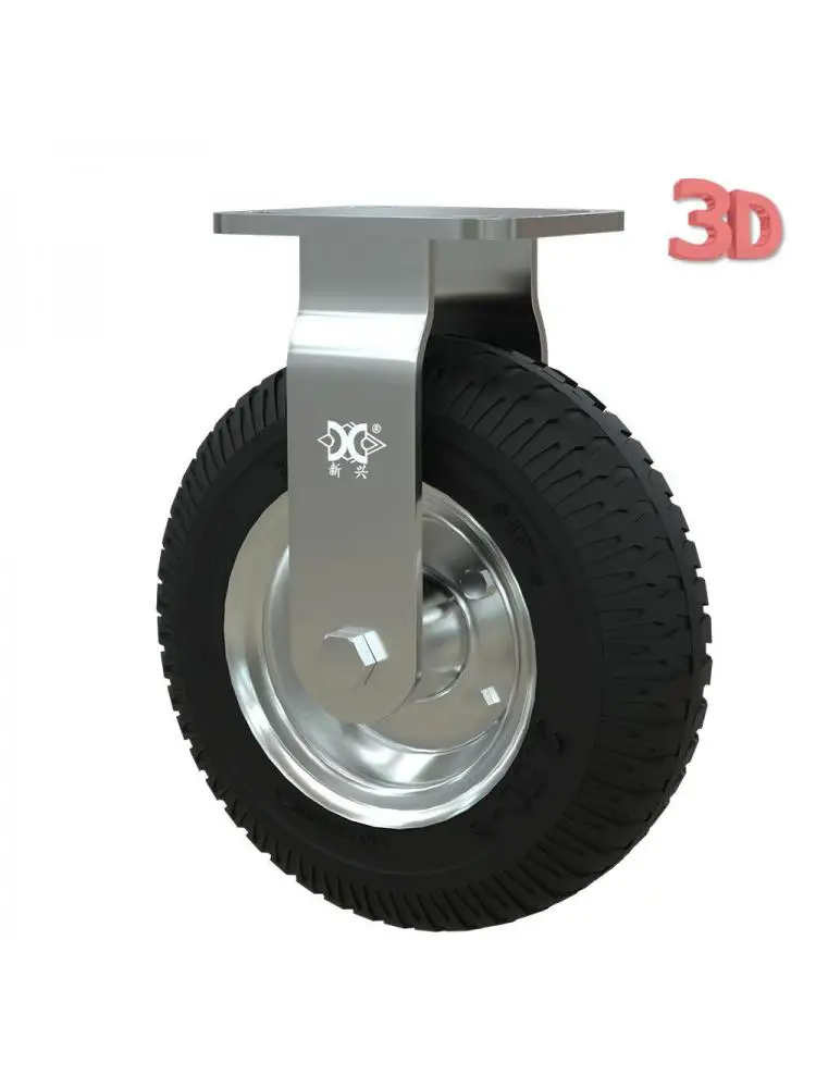 

1 Pcs - Caster Factory 8-inch Inflatable Rubber Directional Wheel Air Hotel Service Garage Entrance Cart Luggage Trolley