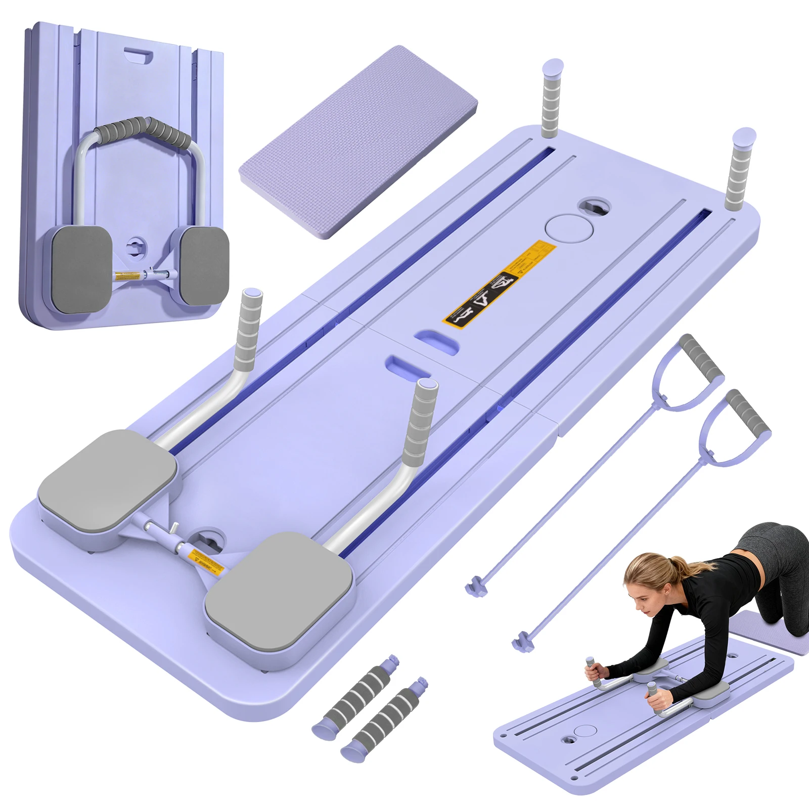 Tavola da Pilates Versatile, Tavola per Allenamento Addominale, Attrezzatura per Esercizi, Tavola per Allenamento Completo del Corpo, Tavola per Fitness e Flessioni