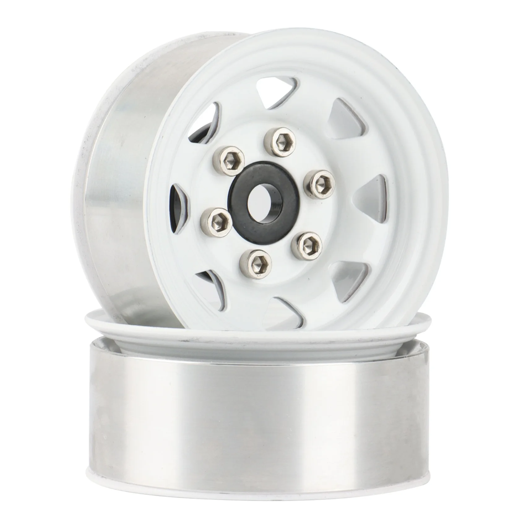 FBIL-4PCS 1.55 Metal Beadlock Wheel Rim Hub For 1/10 RC Crawler Car Axial Yeti Jr 90069 RC4WD D90 TF2 Tamiya CC01 LC70 MST