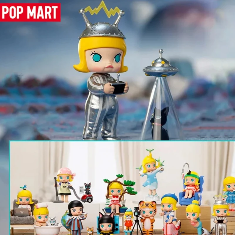 

POP MART A Boring Day with Molly Series Surprise Blind Box Cartoon Designer Dolls Mistery Figure Kawaii Trendy Toys Girls