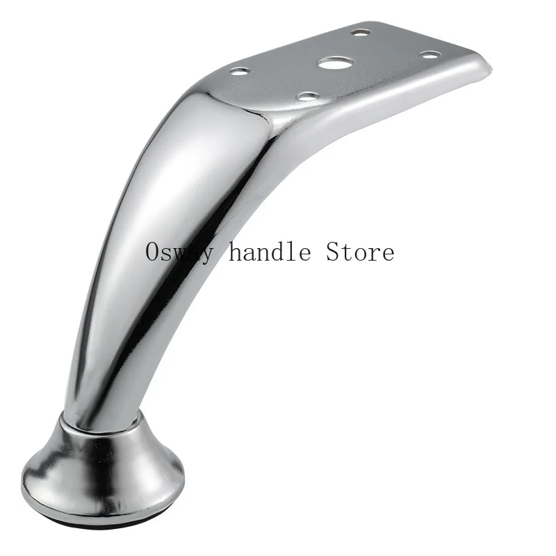 4pcs Bright Chrome Furniture Leg Metal Table Feet Sofa Bed Legs Replacement Manicure Pillow Feet Furniture Hardware