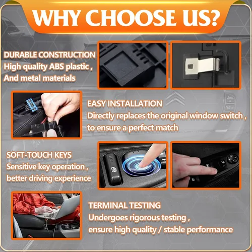 Imagen 2 del producto Para Hyundai Accent MK4 Hyundai i25 Accent Hyundai Solaris 2011 2012 2013 2014 2015 2016 2017 botón de Control del interruptor de la ventana eléctrica