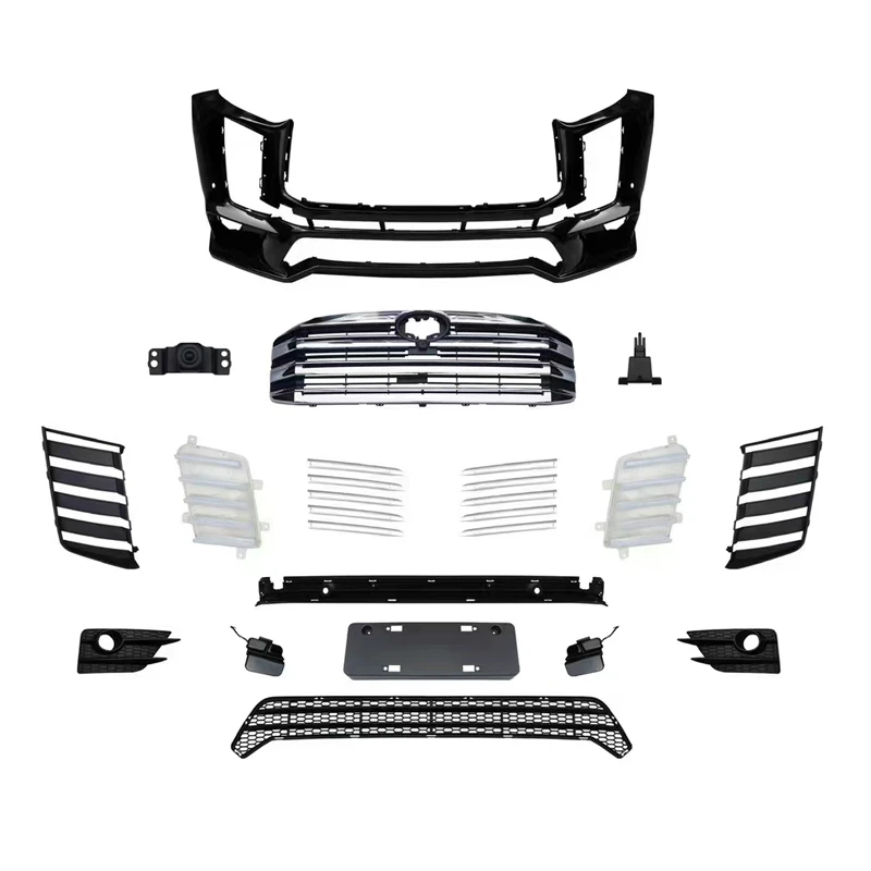 Hot Selling Sport Style Front Bumper Conversion Kit Exterior Replacement Tuning 4x4 Pickup Off-Road for Hilux & Highlander 2022