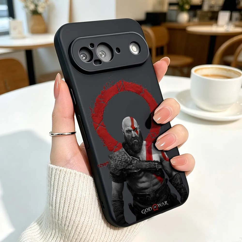 Anime G-God of War K-Kratos Silicone Cover For Google Pixel 6 6A 7 7A 8 8A 9 10 10A Pro XL 2024 5G Black Soft Phone Case view 4