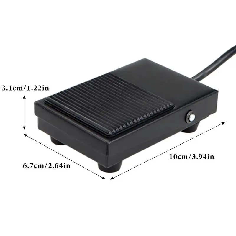 Metal Foot Pedal Two-core Button Controller RV Electric Foot Pedal Anti-Slip Woodworking Button For Controlling Equipment