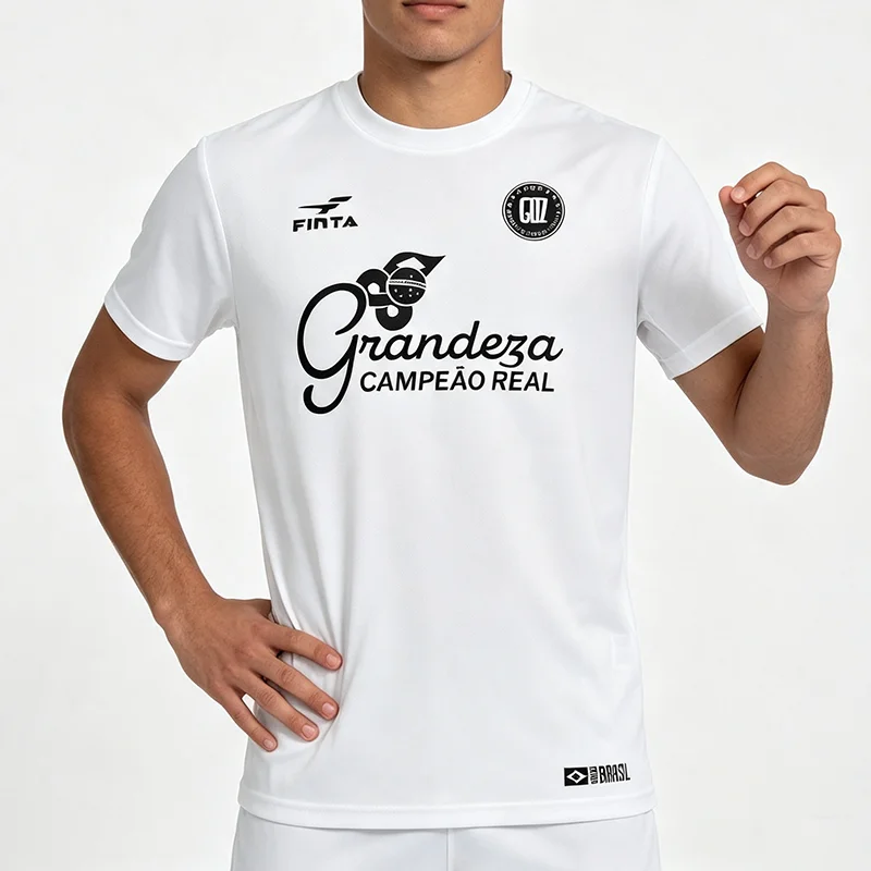 速乾性スポーツフットボールシャツ-メンズ半袖ラウンドネックtシャツ-ホワイトレタープリント-トレーニングフィットネストップ-カジュアルウェア-ポリエステル繊維