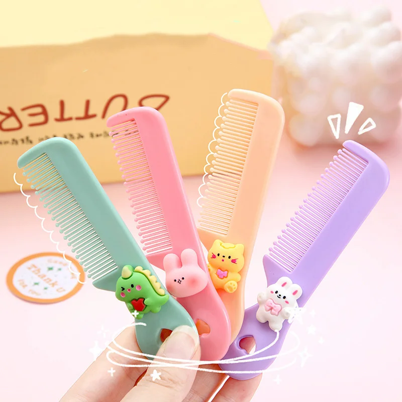 

Baby Cartoon Combs Portable Untangling Bangs Round Tooth Hairbrush Children Small Anti-screw Hair Brush Comb for Girls Things