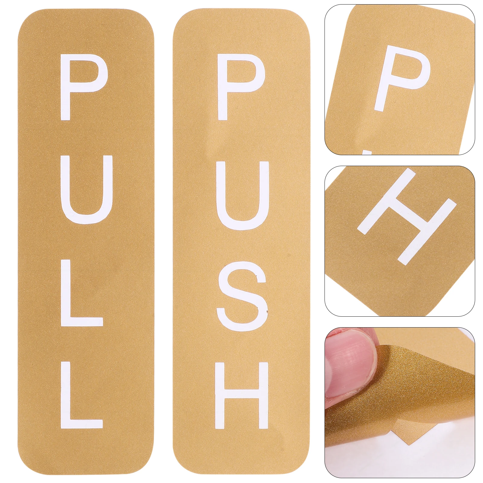 

1 Pair Pull Push Decal Glass Sticker Office Privacy Sign Easy Install No Tools Bathroom Door Decor Sticky Door Sign For